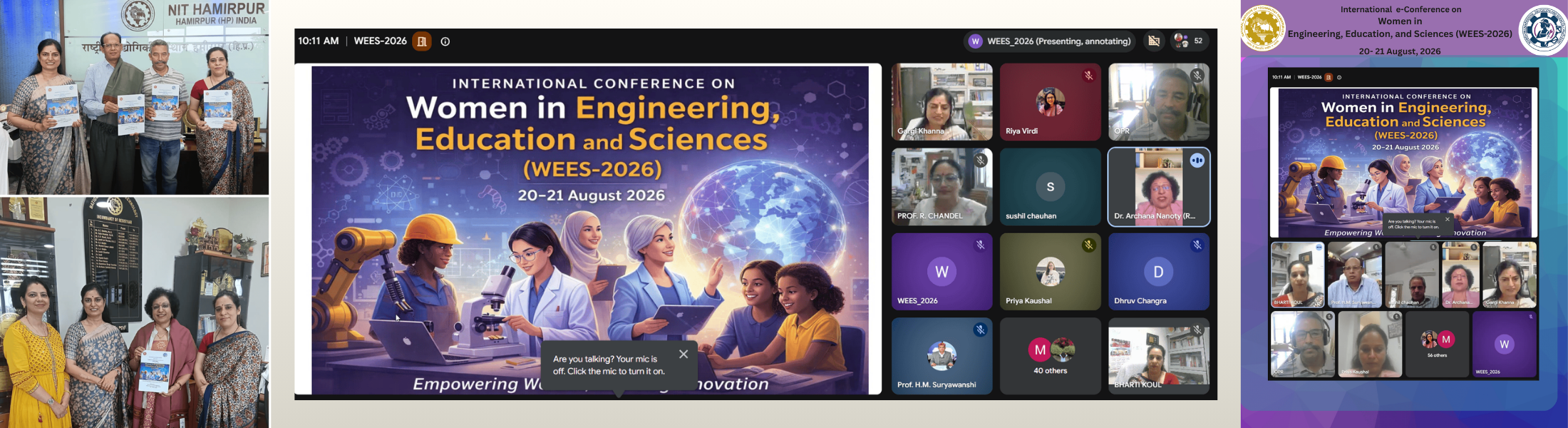 International e-Conference on Women in Engineering, Education and Sciences (WEES-2026) Organized at NIT Hamirpur (20–21 August 2026)