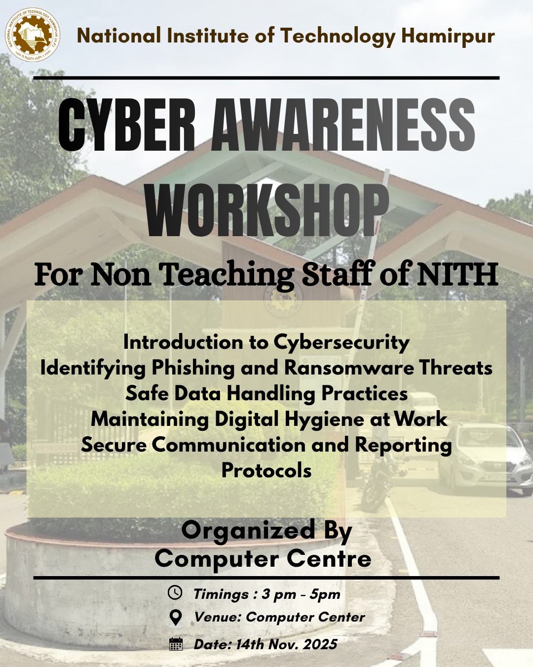 Cyber Security Workshop for Non-Teaching Staff